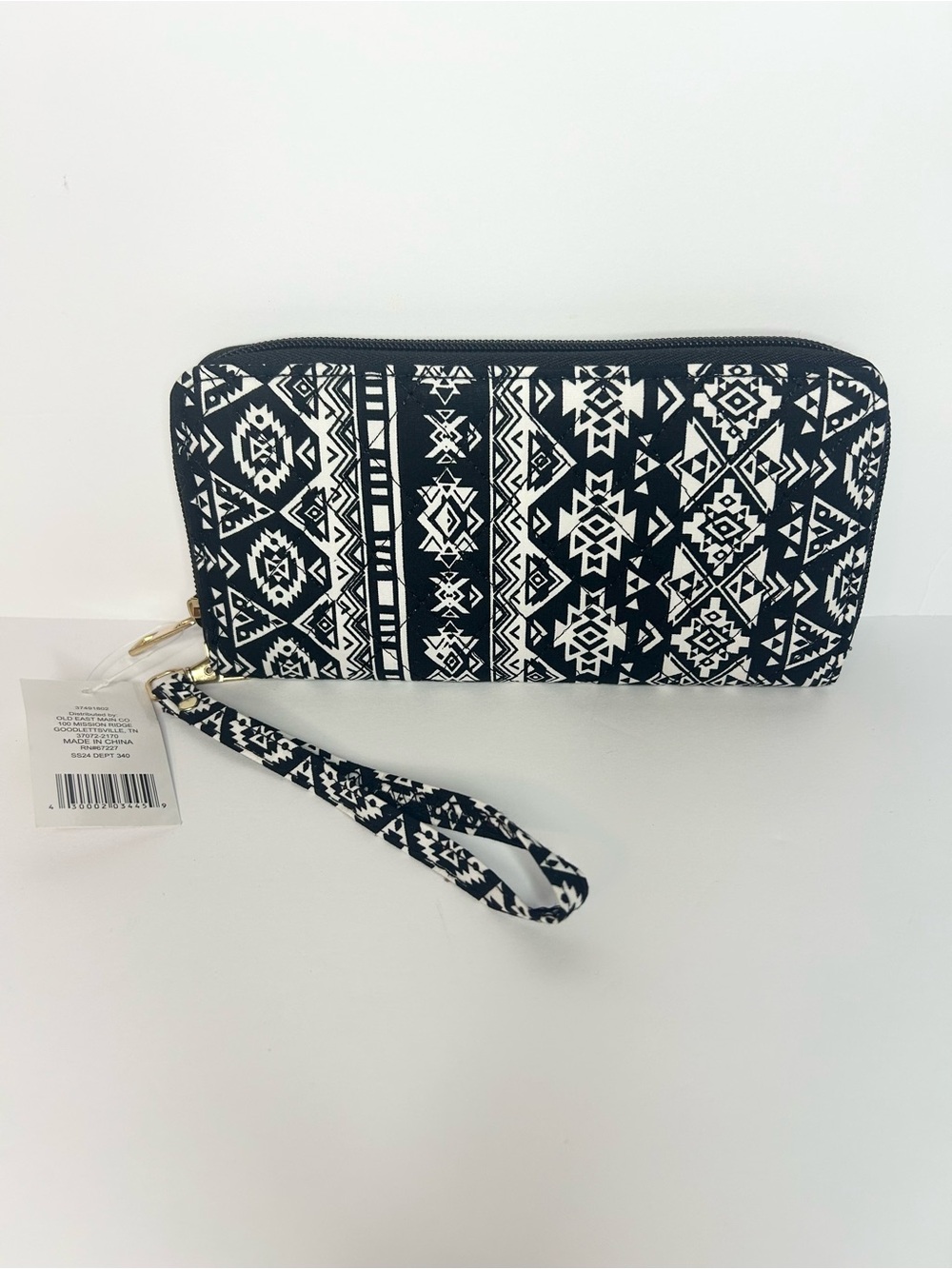 Black & White Aztec Wristlet Wallet